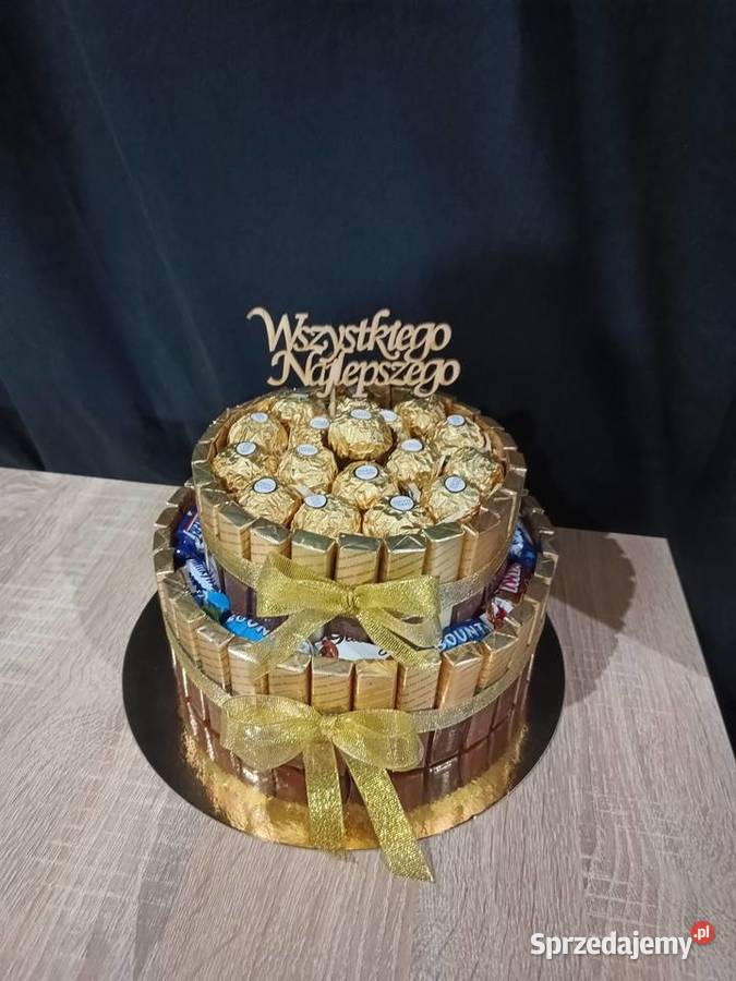 Tort ze słodyczy Tort Merci Słodki box na Ratyń