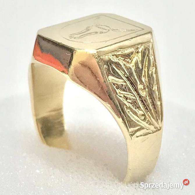 Złoty SYGNET 585 14K cudowny znak zodiaku BYK sprzedam
