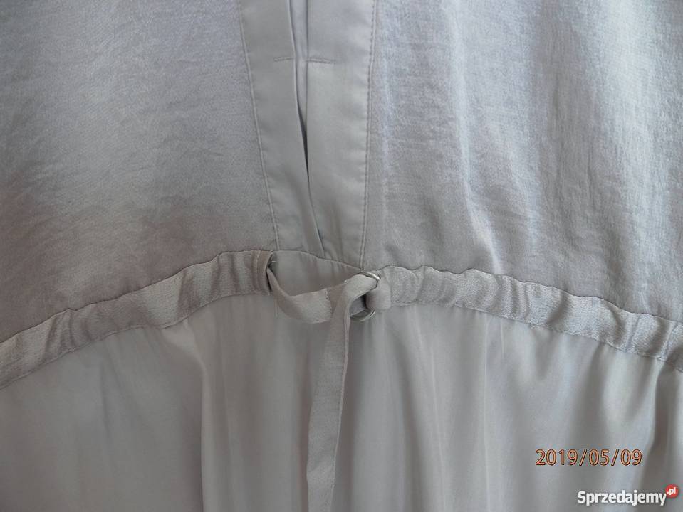 Sukienka Zara w Stylu Safari Beżowa Nude Łomża