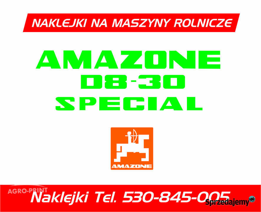 Naklejki Siewnik Amazone D830 Specjal laminat uv Pleszew