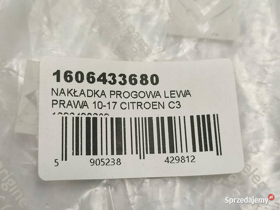 NAKŁADKA PROGOWA LEWA PRAWA CITROEN C3 A51 sprzedam