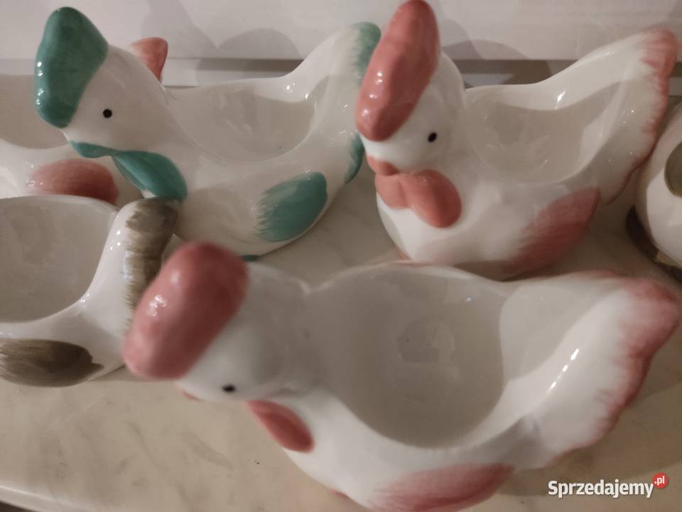 Kurki ceramiczne podstawki na jajka Ceramika i szkło Dębica