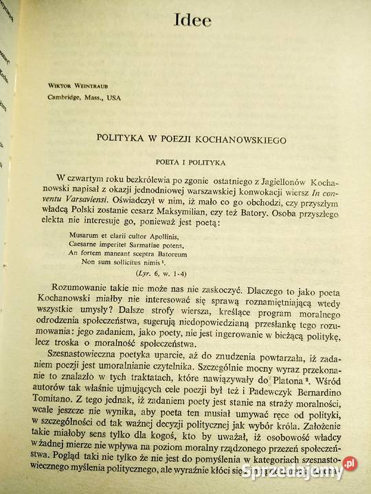 Kochanowski I epoka renesansu wydanie Warszawa