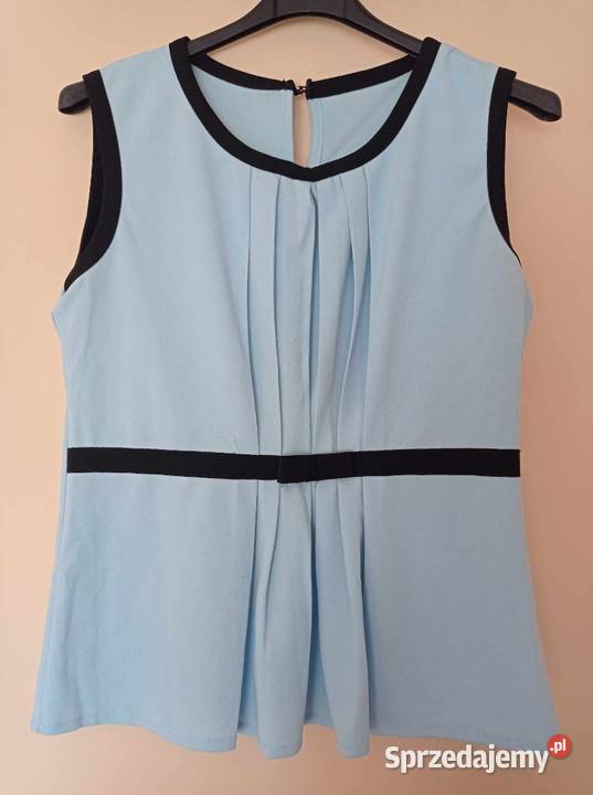 Błękitna bluzka bez rękawów podlaskie Hajnówka