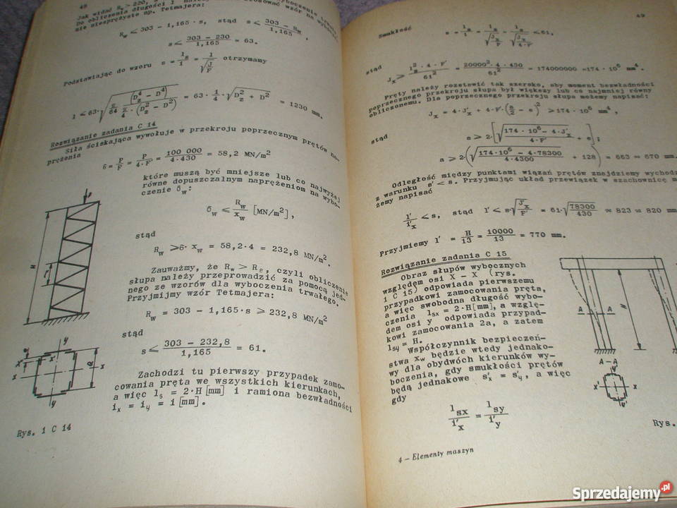 Elementy maszyn Zbiór zadań cz1 Połączenia E Ostrołęka sprzedam