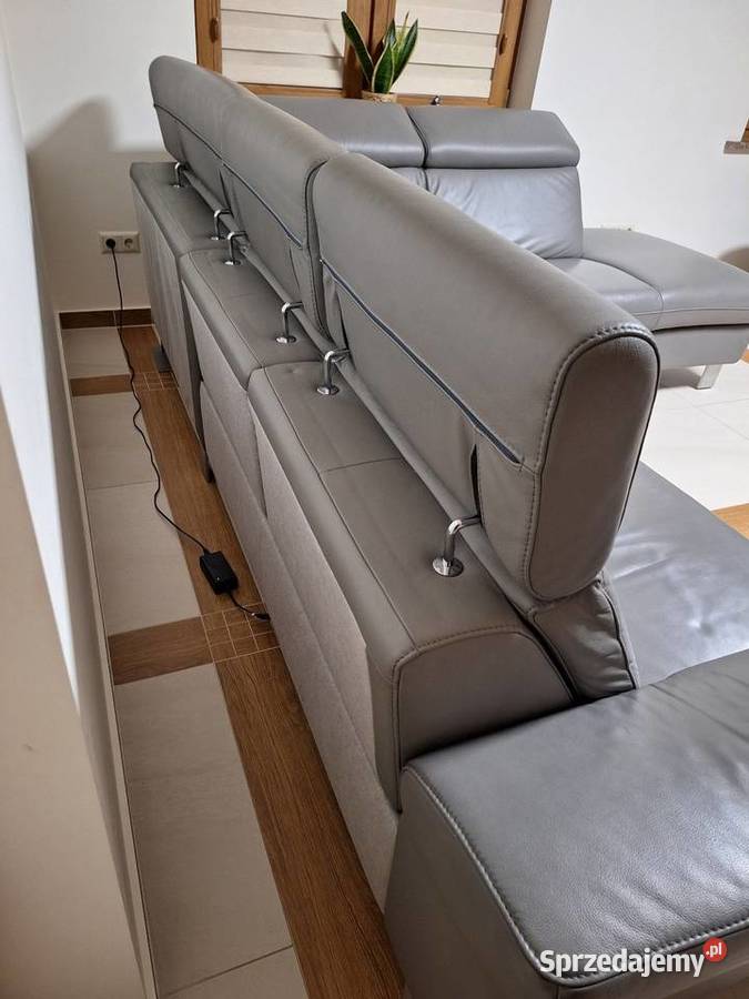 Narożnik wypoczynek skórzany skóra naturalna Borki sprzedam