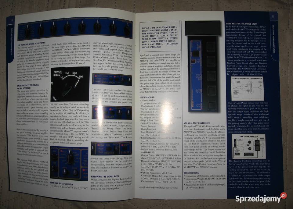 VOX Amps Catalog katalog wzmacniaczy Kępice