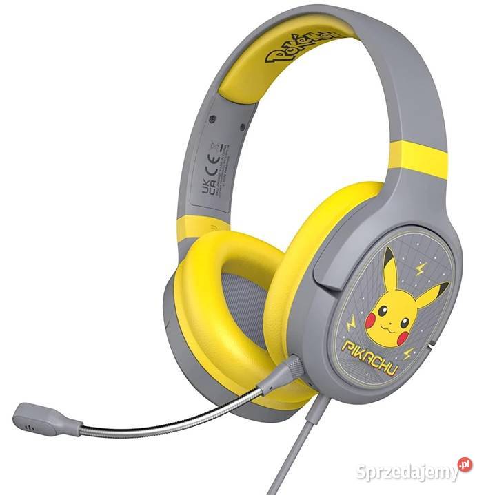 Pokemon Pikachu Słuchawki Gamingowe Nauszne Przewodowe