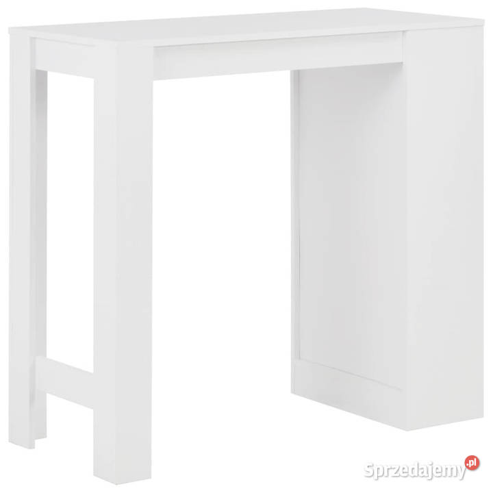 Stolik barowy z półkami biały 110 x 50 x 103 Warszawa