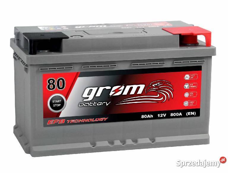 Akumulator GROM EFB STARTSTOP 80Ah 730A Prawy Bydgoszcz