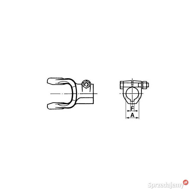 Widłak maszynowy ze śrubą ściskającą 25mm 10018 Do maszyn uprawowych Kamionna