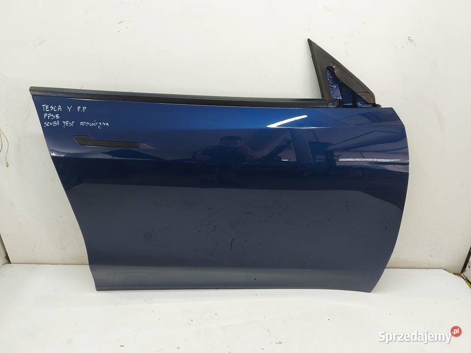 TESLA MODEL Y 2024r DRZWI PRAWE PRZÓD SZYBA