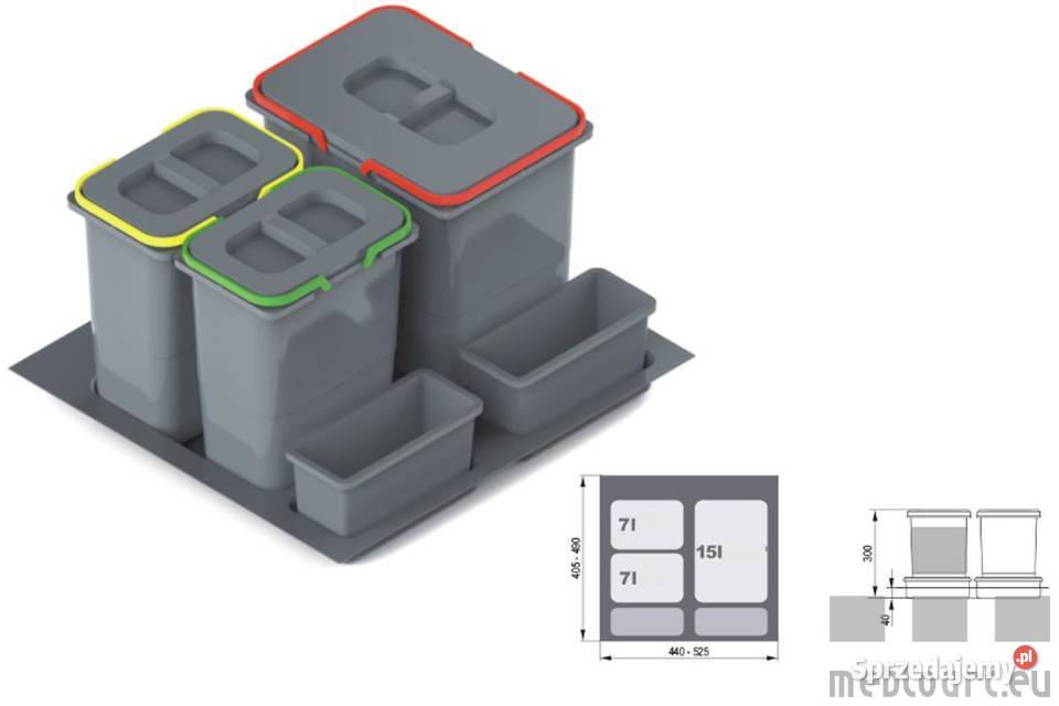 SORTOWNIK WKŁAD NA ODPADY PRAKTIKO 60 1X15L 2X7L Radomsko
