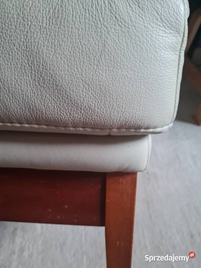 Pufa siedzisko podnóżek skórzany Pufy i podnóżki Meble