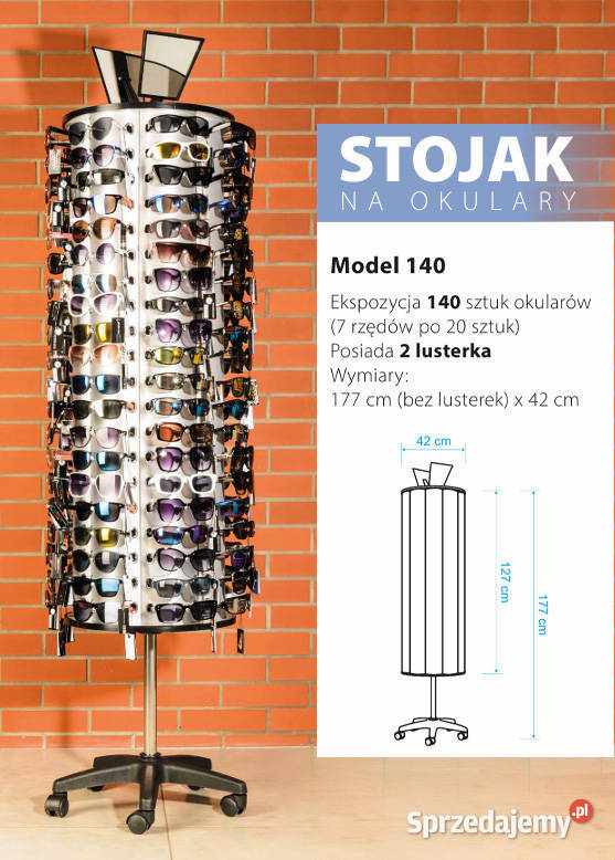 Stojak na okulary obrotowy ekspozytor na 140 par Przeźmierowo