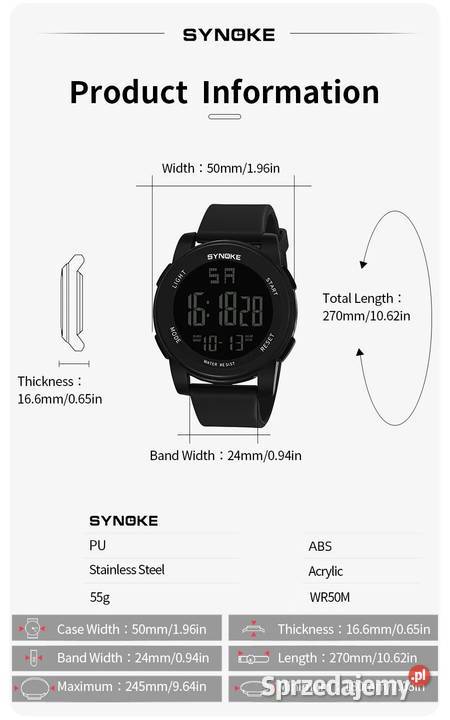 Zegarek elektroniczny cyfrowy sportowy lubuskie Gorzów Wielkopolski