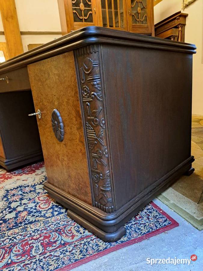 Biurko gabinetowe secesja Antyki, Sztuka, Kolekcje zachodniopomorskie Myślibórz