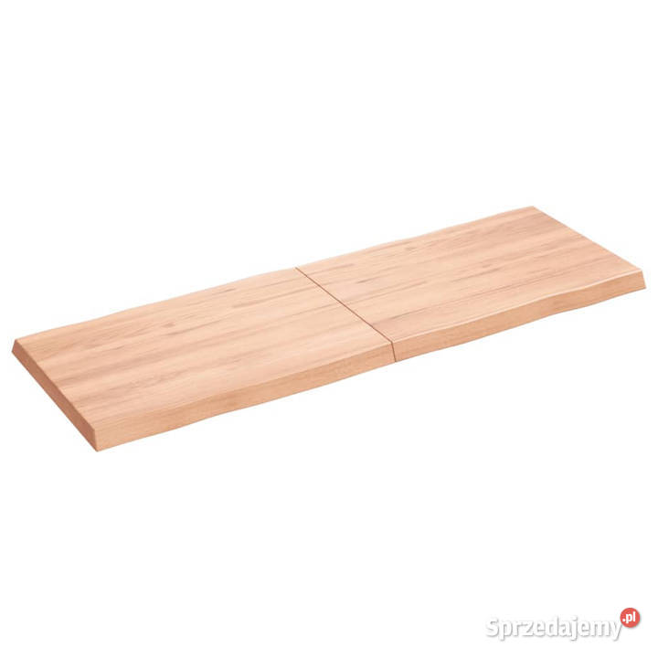 Blat jasnobrązowy 120x40x24 drewno z naturalną sprzedam
