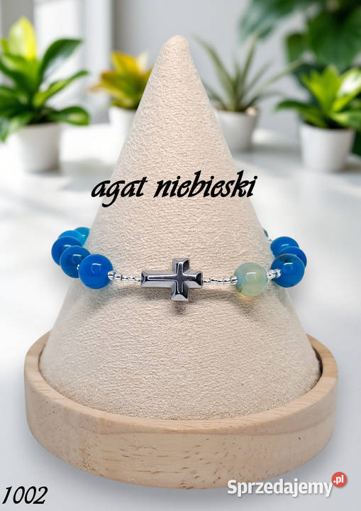 Bransoletka różaniec dziesiątka różańca z agatu Warszawa