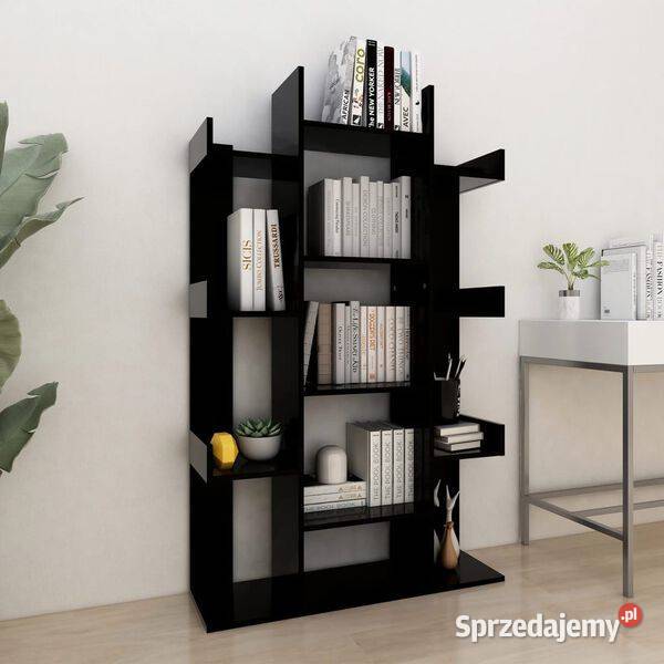 vidaXL Regał na książki czarny 86x255x140 mazowieckie