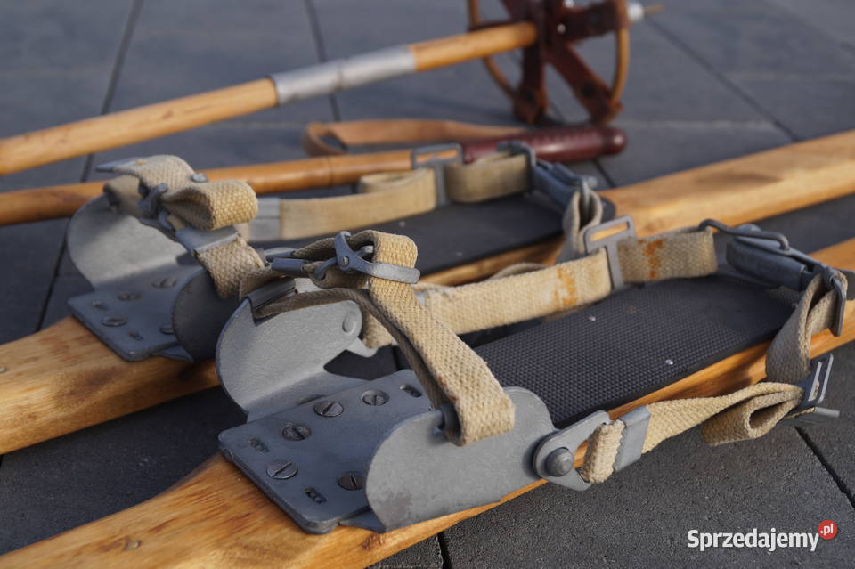 Stare narty drewniane 180 kijki podkarpackie sprzedam