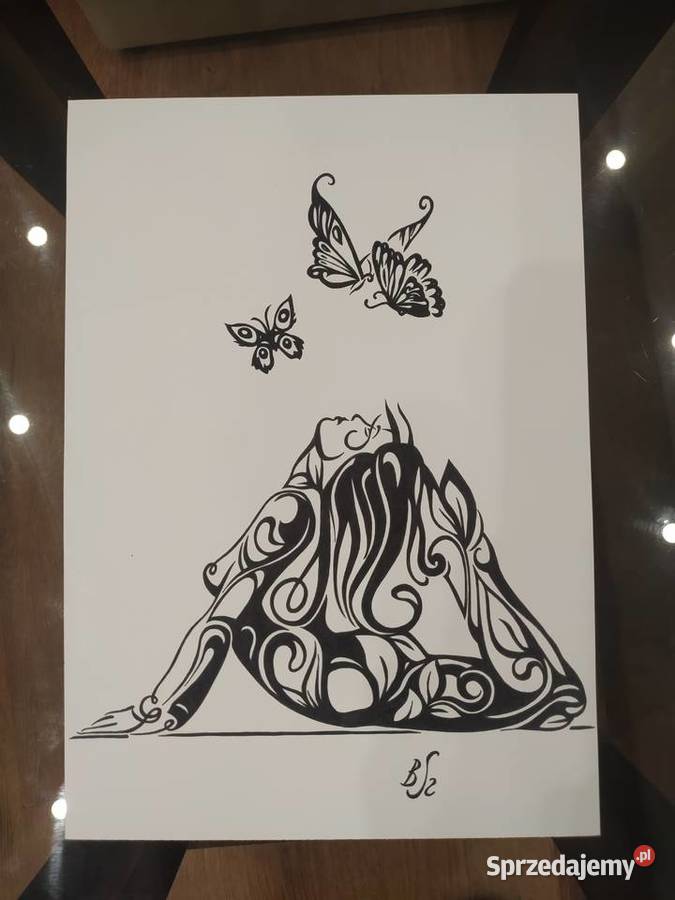 Rysunek z motylami cienk blok t A4 250 gm2 Warszawa