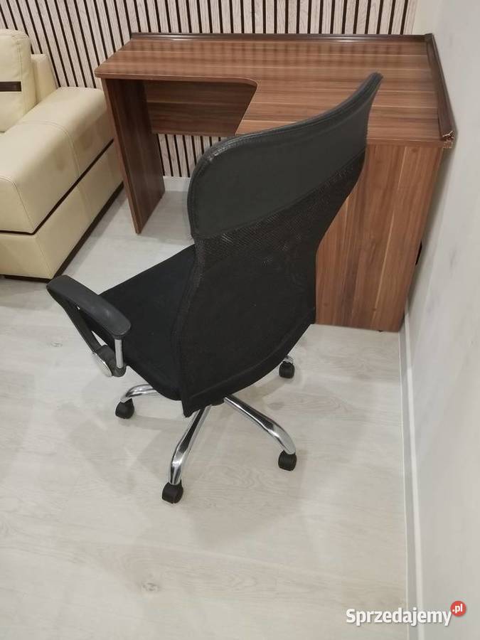 Biurko narożne z szufladami i fotelem 77cm śląskie Jaworzno