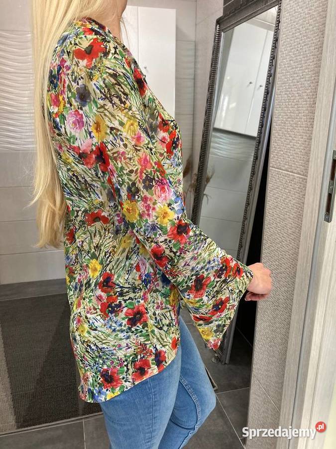 Nowa romantyczna szyfonowa kwiecista bluzka Zara podkarpackie Nisko