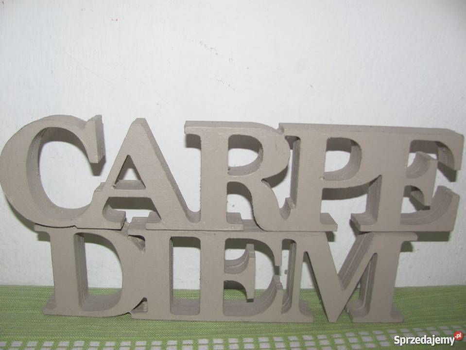 Carpe Diem napis litery 3D solidne 25 grubości lubelskie Zamość