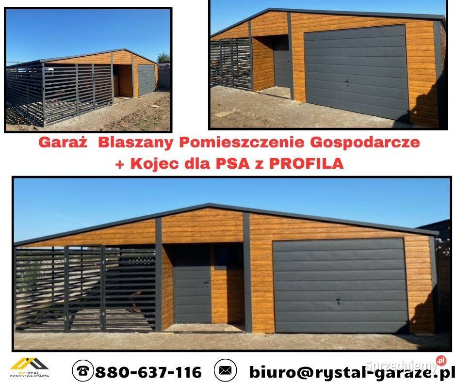 Garaż Blaszany Drewnopodobny 3x5 4x5 4x6 6x6 6x5 Mielno
