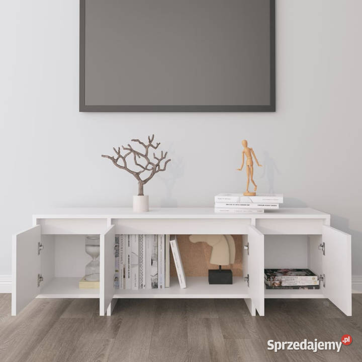 Szafka pod TV biała 120x30x405 materiał Warszawa