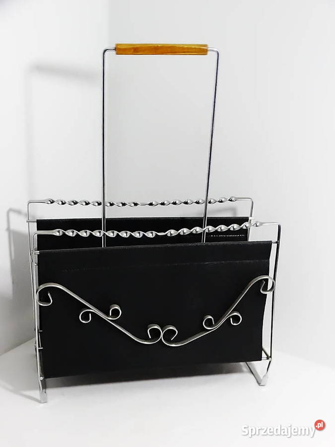 Elegancki stojak na gazety niklowany z lubelskie Biłgoraj sprzedam