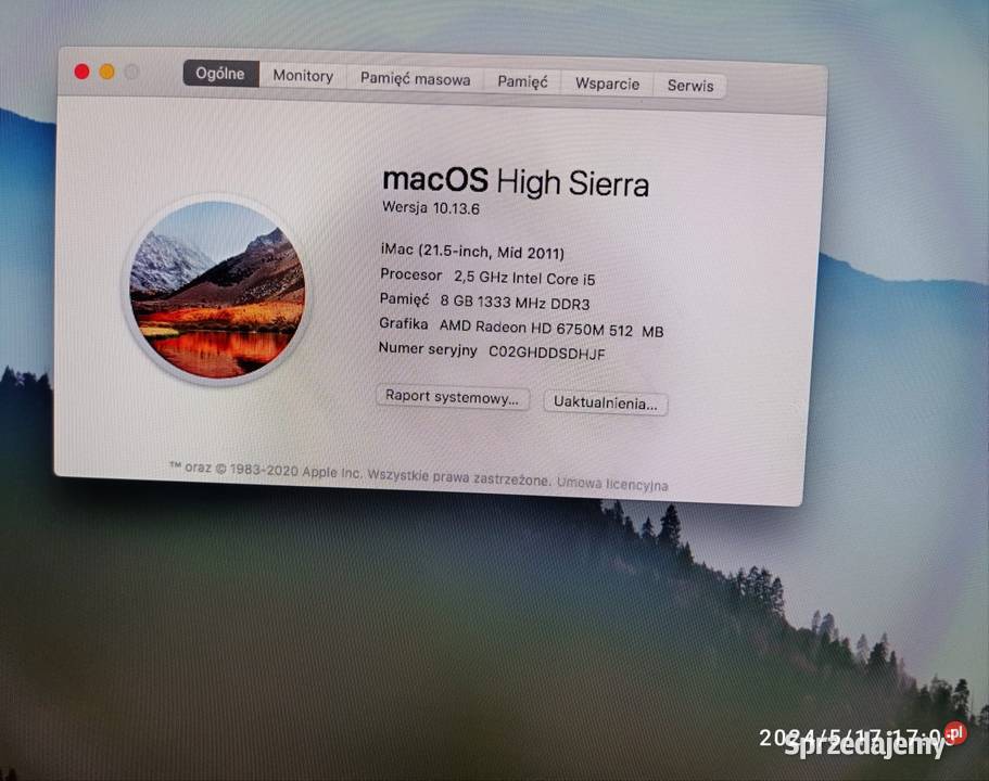 iMac 215 cala z połowy 2011 stan idealny DVD Pozostałe Sosnowiec sprzedam
