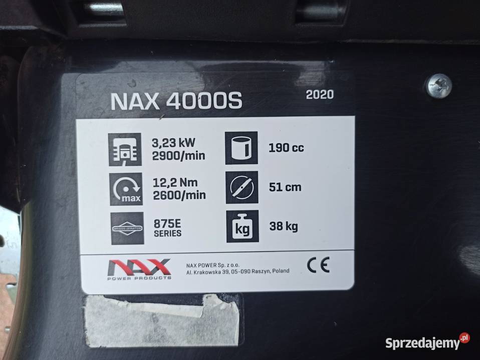 Kosiarka spalinowa NAX 4000S z obrotowymi kolami Latyczyn sprzedam