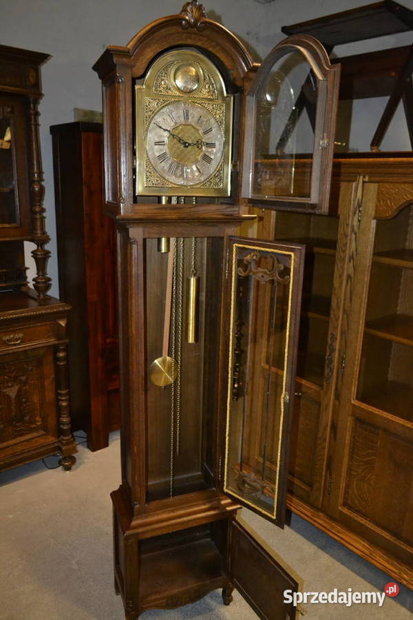 zegar ludwikowski ciemny dąb ażury Meble śląskie Będzin sprzedam