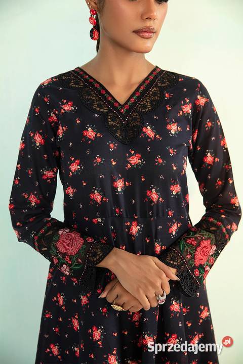 Komplet długa sukienka maxi spodnie M 38 bawełna zachodniopomorskie