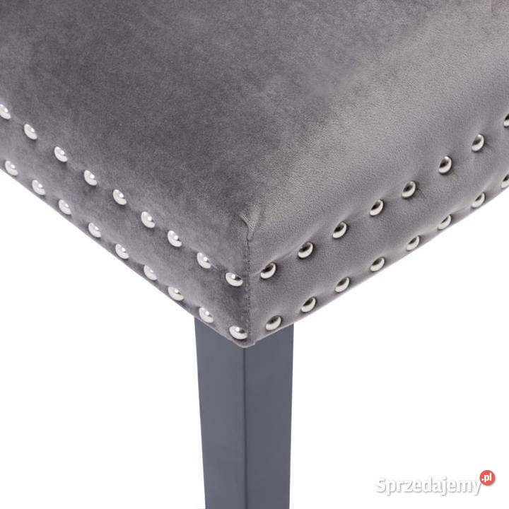 Krzesła stołowe 4 szare aksamitne WM3055873 Warszawa sprzedam