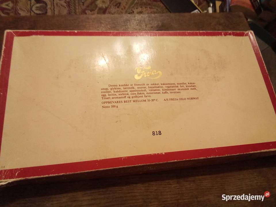 Kong Haakon pudełko czekoladach norweskich Warszawa