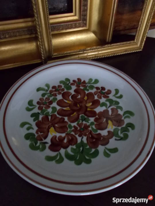 Talerz Ręcznie Malowany Porcelana Wawel PRL Szczecin sprzedam