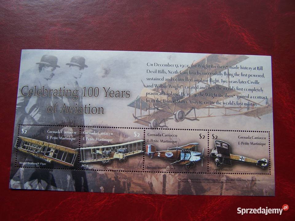 Grenada 2003 MNH Samoloty 100 Lat lotnictwa Tychy