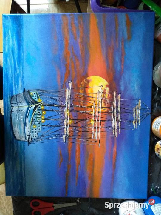 Obraz malowany ręcznie 40x50 Nowy Sącz sprzedam