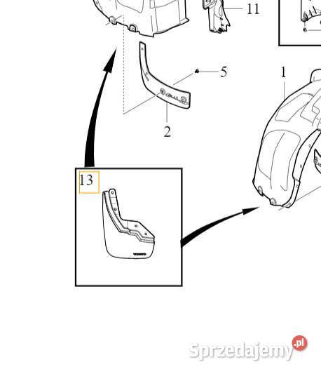VOLVO XC40 chlapacze przednie komplet przod OE Bielany Wrocławskie sprzedam