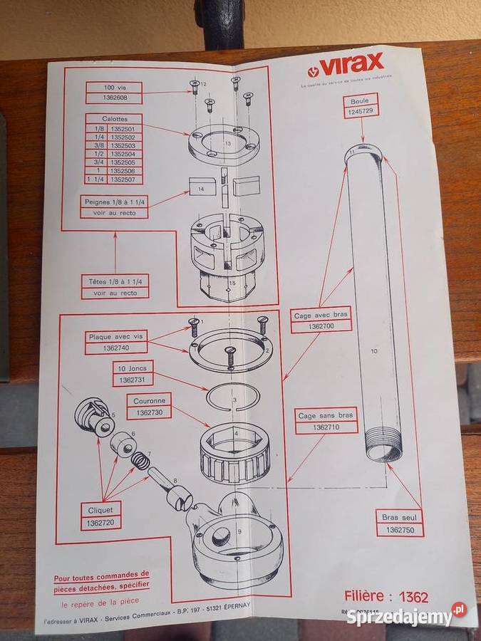 Zestaw gwintownic VIRAX podkarpackie Kolbuszowa