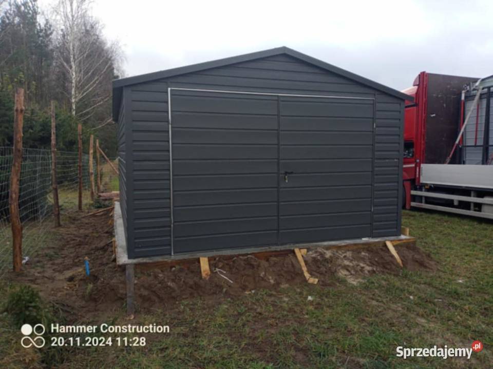 Garaż blaszany 4x5 PREMIUM Wzmocniony profilami sprzedam
