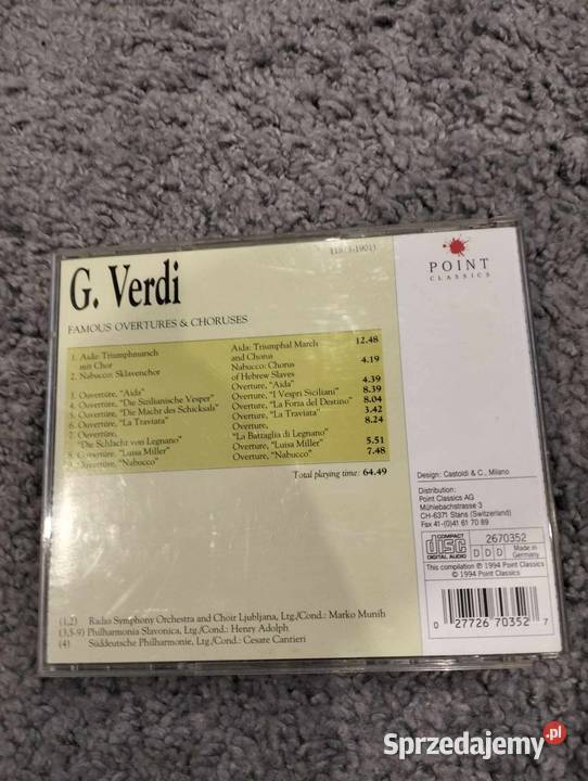 Verdi Famous Overtures Choruses Nagradowice