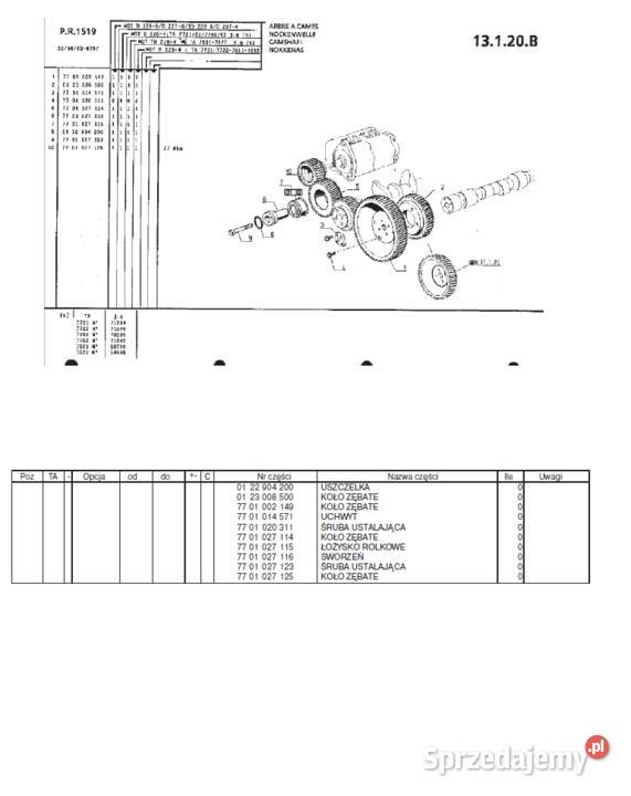 RENAULT 10314 katalog części Polsku