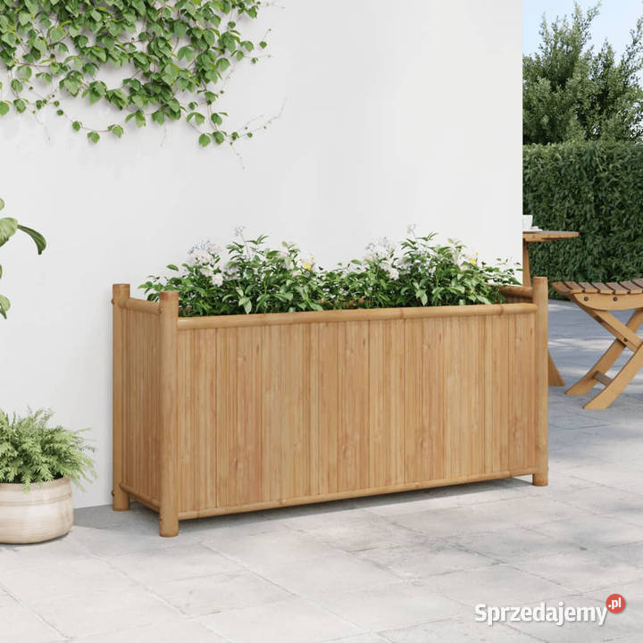 Donica 100x30x50 bambusowa WM366463 mazowieckie Warszawa