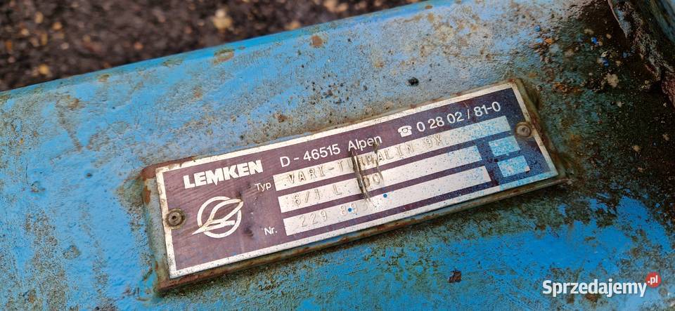 Pług Lemken Vario 7skibowy zagonowy ażurowy nieuszkodzony sprzedam