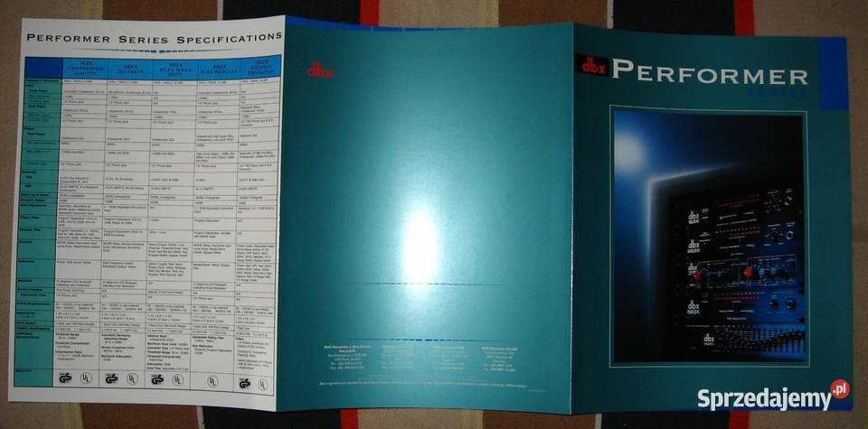 dbx brochures specification sheets lot broszury Kępice
