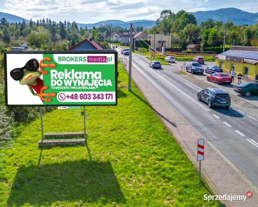 Reklama Billboard Andrychów centrum miasta Wynajem powierzchni reklamowej
